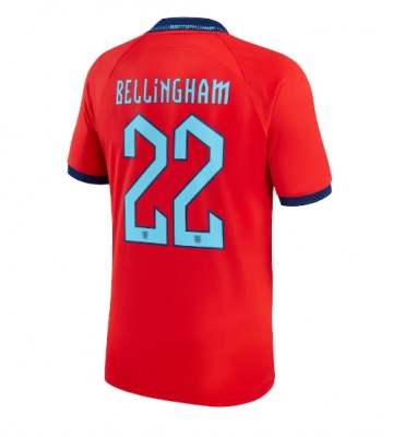 England Jude Bellingham #22 Udebanetrøje VM 2022 Kort ærmer